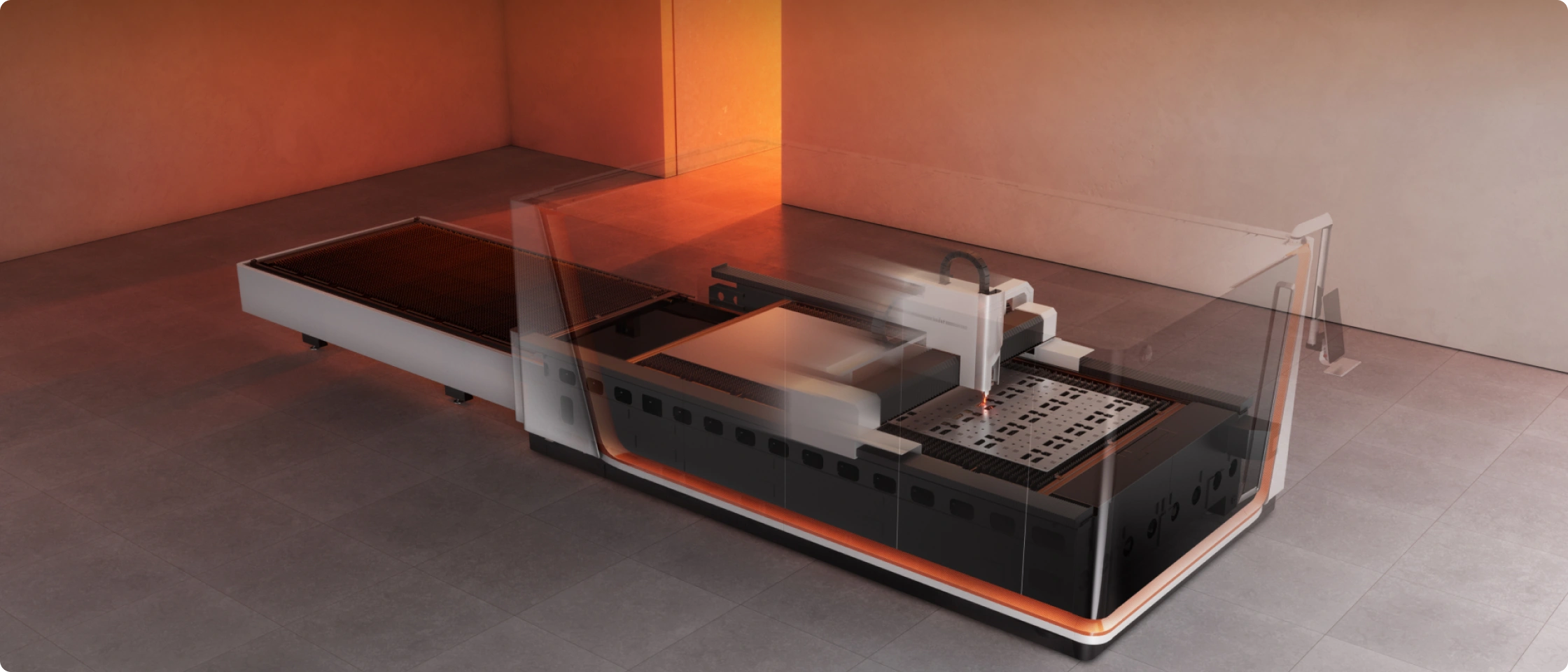 Bodor X Series cast-iron machine bed and cutting platform